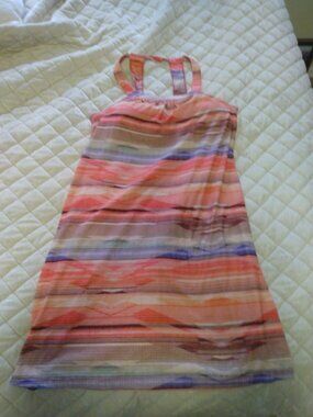 Prana peach stripe summer dress